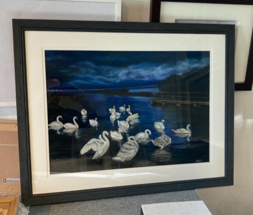 Swan Lake, framed – Julie Wilson Art